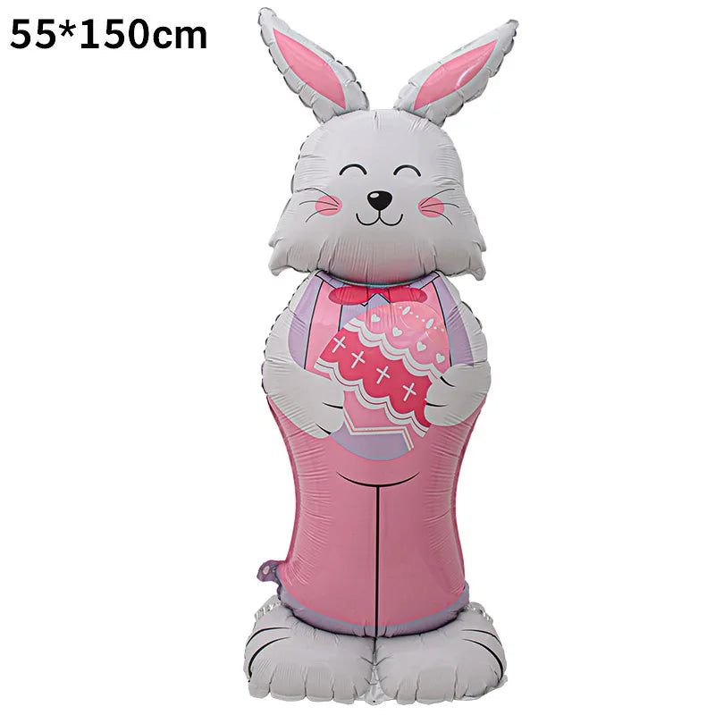1pc,Large Easter Standing Balloon for Happy Easter Day Party Decorations 150cm Bunny Easter Egg Balloons Kids Party Favors