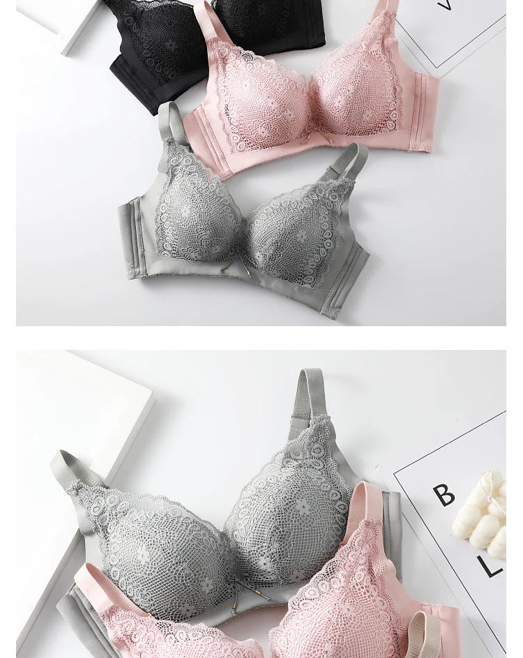 8cm Thickened Non-empty Cup Underwear Small Chest Gather Anti-sagging Hand-cup Bra Adjustable Bra Women