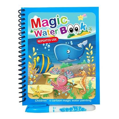 Kids Montessori Toy Coloring Book Magic Water Drawing Book Painting Drawing Toys Sensory EarlyEducation Toys for Baby 1 2 3 Year