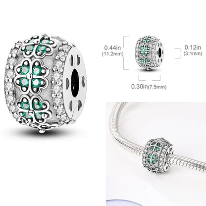 2025 Hot Sale Charms Bead 925 Sterling Silver Pink Butterfly Luminous Firefly Dangle Fit Bangle Bracelet Necklace DIY Jewelry