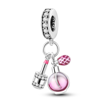 2025 Hot Sale Charms Bead 925 Sterling Silver Pink Butterfly Luminous Firefly Dangle Fit Bangle Bracelet Necklace DIY Jewelry