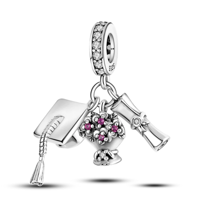 2025 Hot Sale Charms Bead 925 Sterling Silver Pink Butterfly Luminous Firefly Dangle Fit Bangle Bracelet Necklace DIY Jewelry