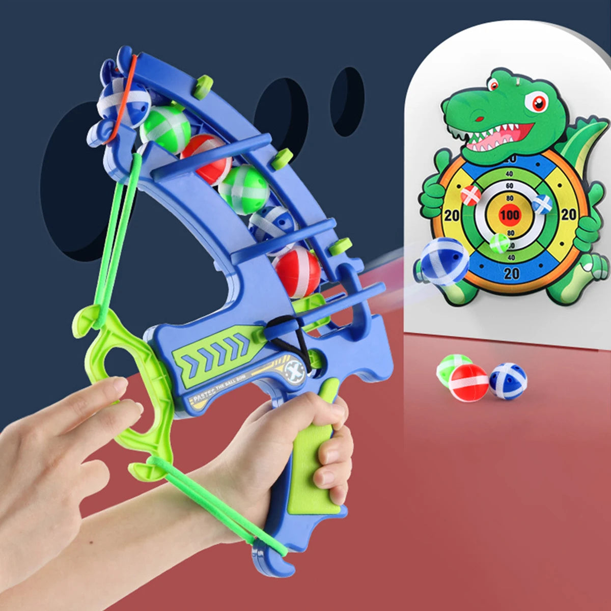 Kids indoor outdoor Sport Game toy Throw Sport Toy Slingshot Target Sticky Ball Dartboard Boy's birthday gift