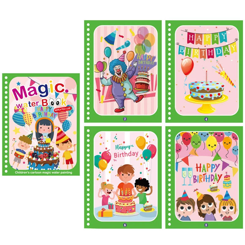 Kids Montessori Toy Coloring Book Magic Water Drawing Book Painting Drawing Toys Sensory EarlyEducation Toys for Baby 1 2 3 Year