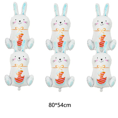 1pc,Large Easter Standing Balloon for Happy Easter Day Party Decorations 150cm Bunny Easter Egg Balloons Kids Party Favors