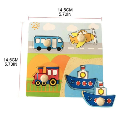 Baby Montessori Toys 3D Wooden Puzzles Children'S Hand Scratch Board Puzzle Kids Early Learning Education Fruit Cognitive Toy