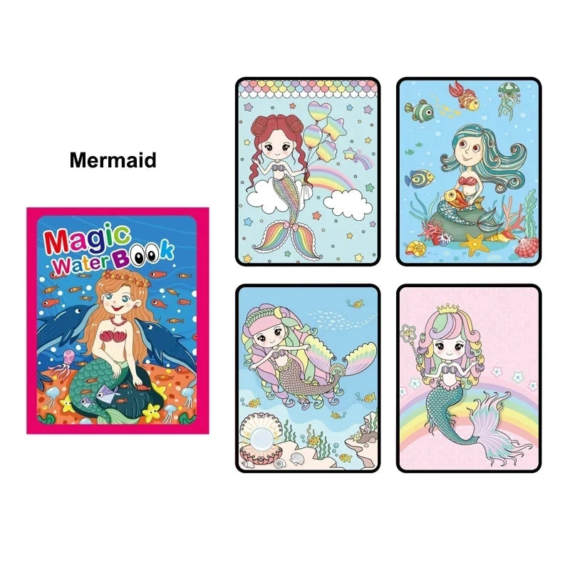 Kids Montessori Toy Coloring Book Magic Water Drawing Book Painting Drawing Toys Sensory EarlyEducation Toys for Baby 1 2 3 Year
