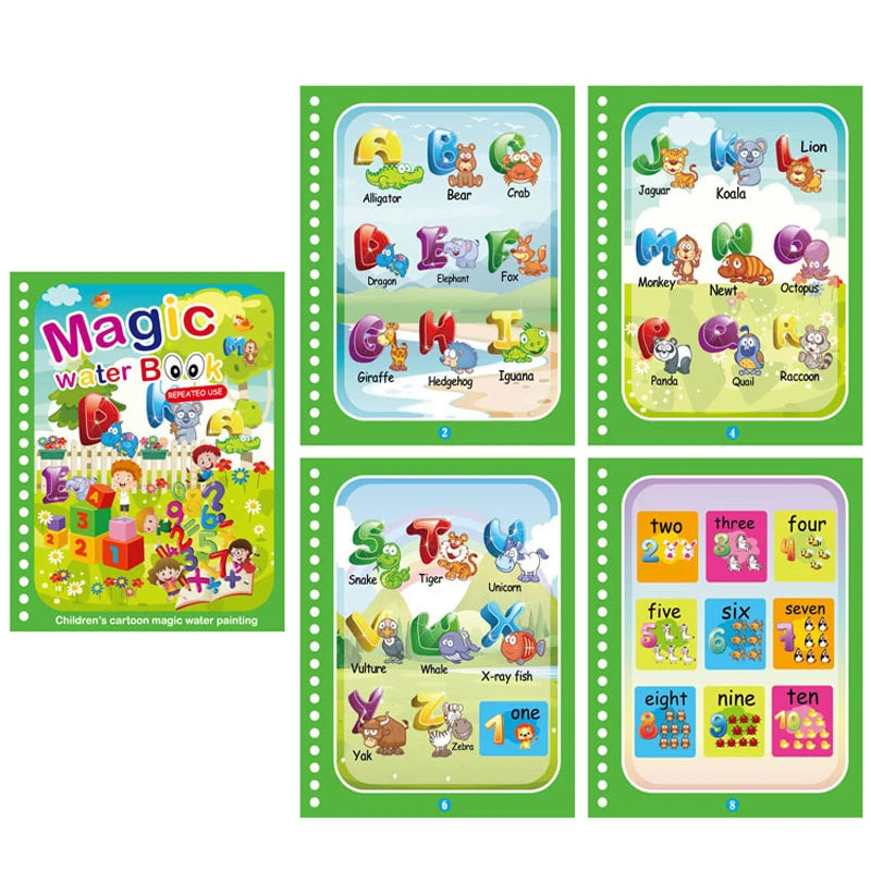 Kids Montessori Toy Coloring Book Magic Water Drawing Book Painting Drawing Toys Sensory EarlyEducation Toys for Baby 1 2 3 Year