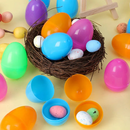 50/10PCS Plastic Easter Eggs Fillable Plastic Egg Kids Toy Colorful Gift Packaging Box Easter Party Hunt Game DIY Craft Supplies