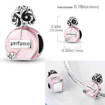 2025 Hot Sale Charms Bead 925 Sterling Silver Pink Butterfly Luminous Firefly Dangle Fit Bangle Bracelet Necklace DIY Jewelry