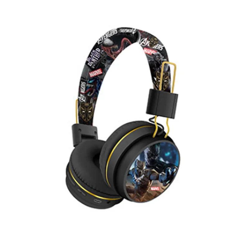 New Marvel Bluetooth Headphones Spider man Wireless Bluetooth Earbuds HIFI Surround Sound Headset with Mic Kids Anime Cartoon