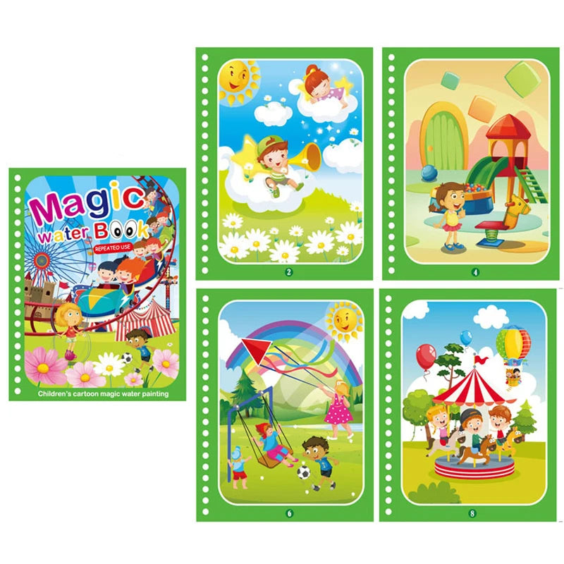 Kids Montessori Toy Coloring Book Magic Water Drawing Book Painting Drawing Toys Sensory EarlyEducation Toys for Baby 1 2 3 Year