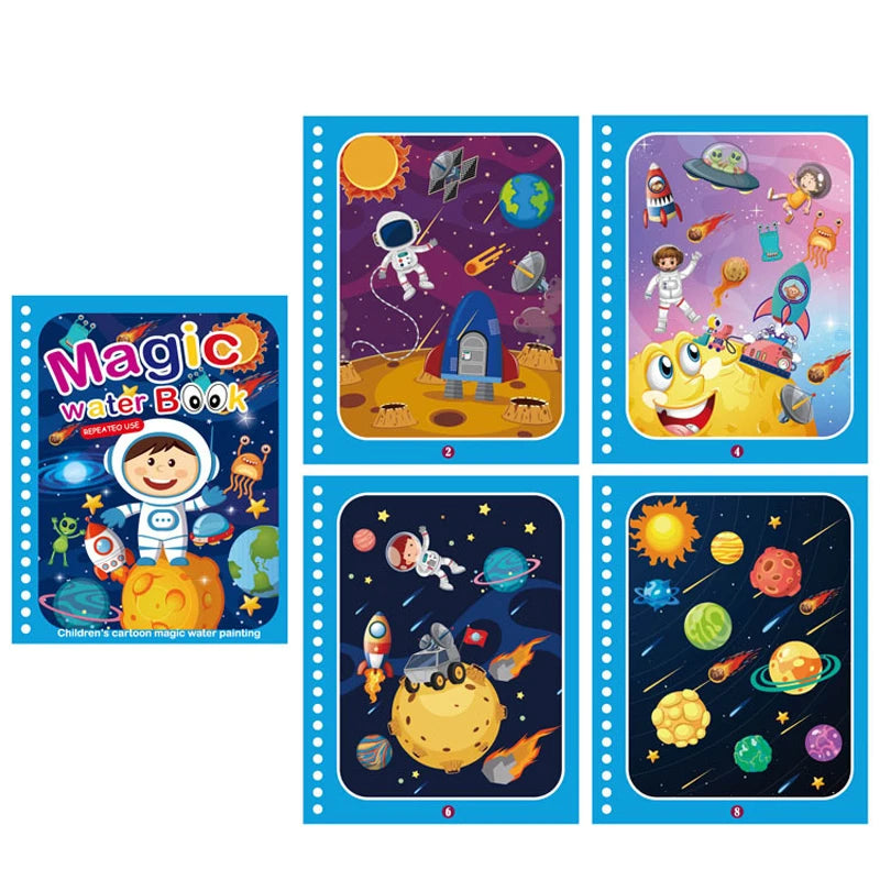 Kids Montessori Toy Coloring Book Magic Water Drawing Book Painting Drawing Toys Sensory EarlyEducation Toys for Baby 1 2 3 Year