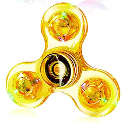 LED Light Up Fidget Spinner Luminous Finger Toy Hand Spinner Stress Reduction and Anxiety Relief Party Favors for Kids Adults