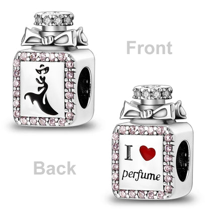 2025 Hot Sale Charms Bead 925 Sterling Silver Pink Butterfly Luminous Firefly Dangle Fit Bangle Bracelet Necklace DIY Jewelry