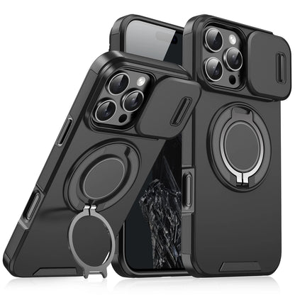 Luxury Magsafe Magnetic Wireless Charging Armor Case For iPhone 16 15 14 13 12 11 Pro Max Plus Slide Camera Protection PC Cover