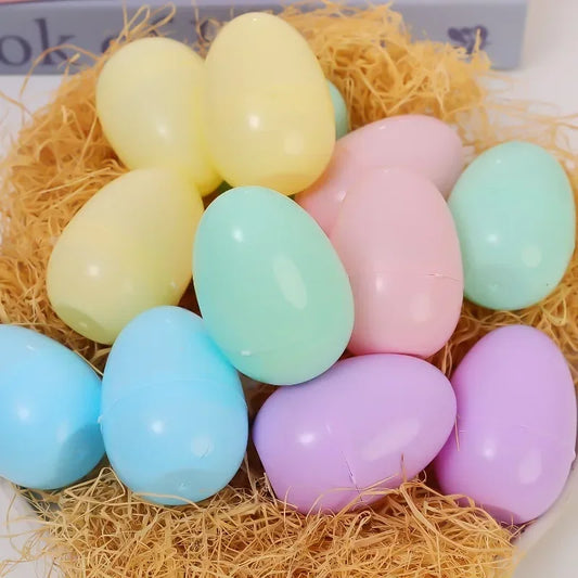 50/10PCS Plastic Easter Eggs Fillable Plastic Egg Kids Toy Colorful Gift Packaging Box Easter Party Hunt Game DIY Craft Supplies