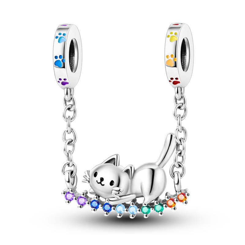 2025 Hot Sale Charms Bead 925 Sterling Silver Pink Butterfly Luminous Firefly Dangle Fit Bangle Bracelet Necklace DIY Jewelry