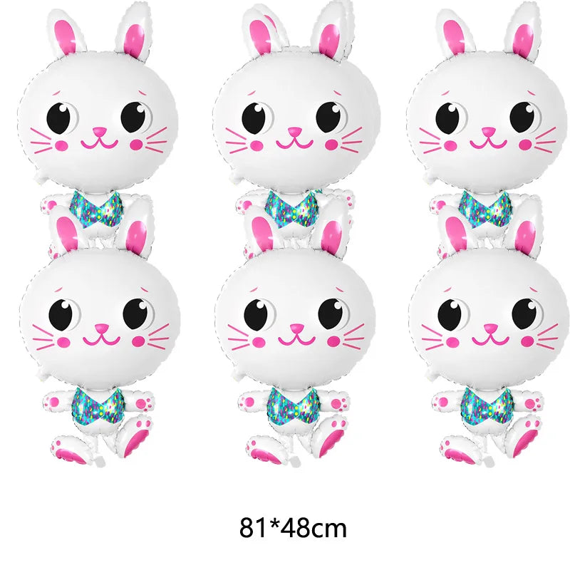 1pc,Large Easter Standing Balloon for Happy Easter Day Party Decorations 150cm Bunny Easter Egg Balloons Kids Party Favors