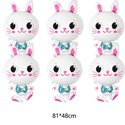 1pc,Large Easter Standing Balloon for Happy Easter Day Party Decorations 150cm Bunny Easter Egg Balloons Kids Party Favors